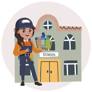 School Cleaning Icon